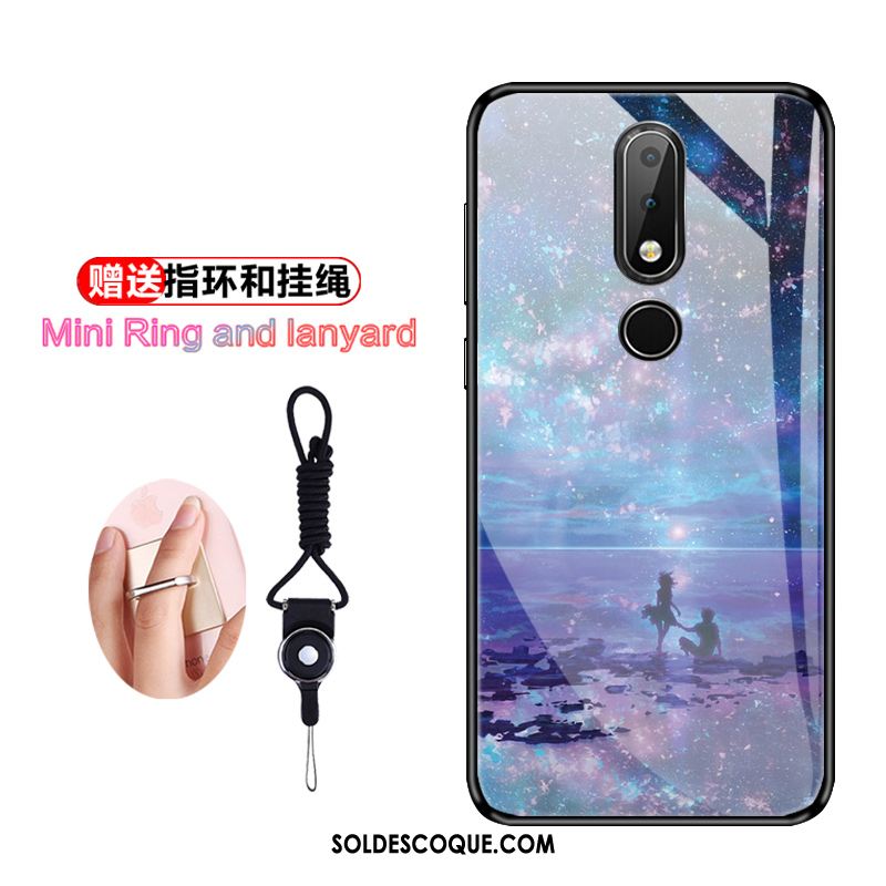 Coque Nokia 7.1 Tendance Verre Protection Tout Compris Bleu Pas Cher