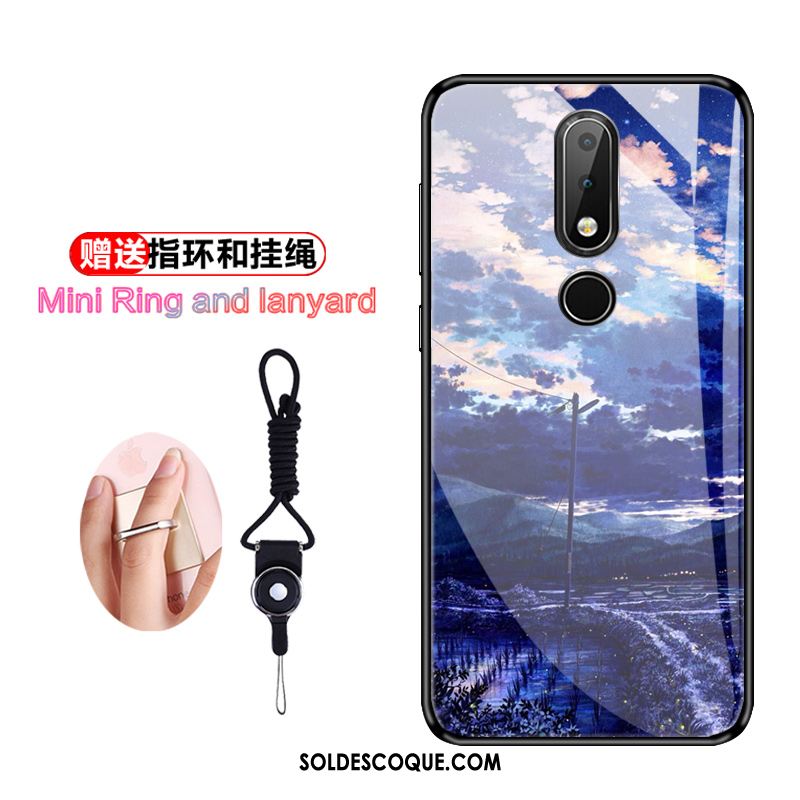 Coque Nokia 7.1 Tendance Verre Protection Tout Compris Bleu Pas Cher