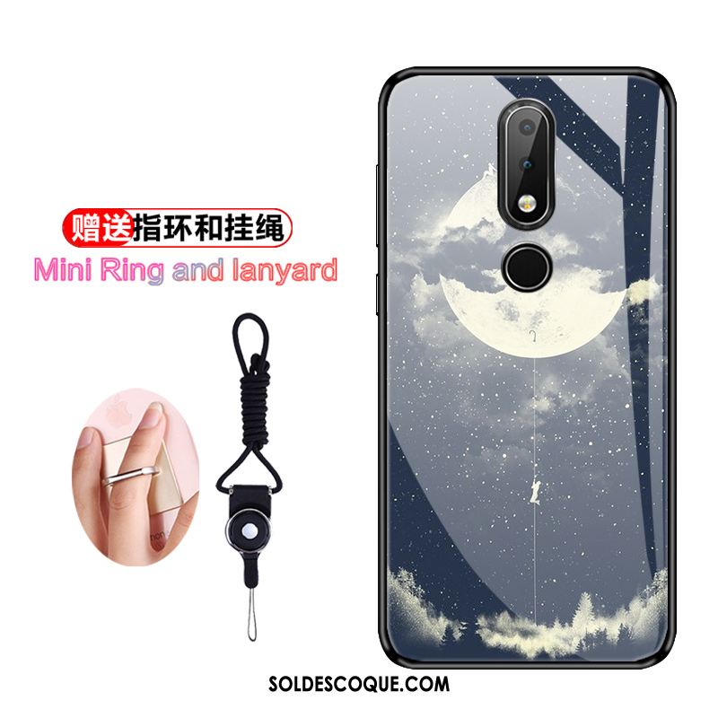 Coque Nokia 7.1 Tendance Verre Protection Tout Compris Bleu Pas Cher