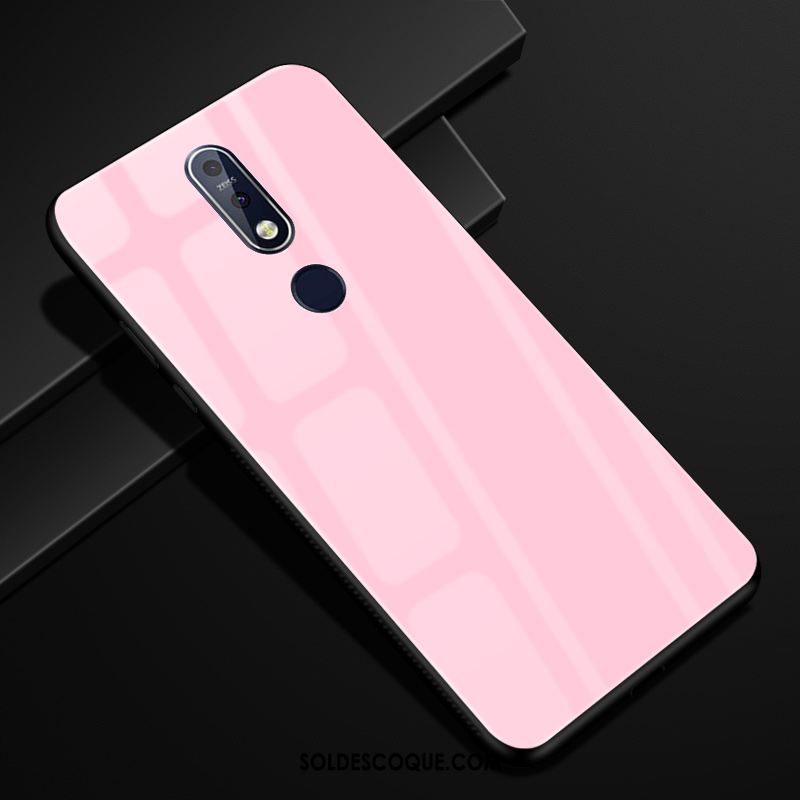 Coque Nokia 7.1 Verre Créatif Dégradé De Couleur Incassable Téléphone Portable Pas Cher