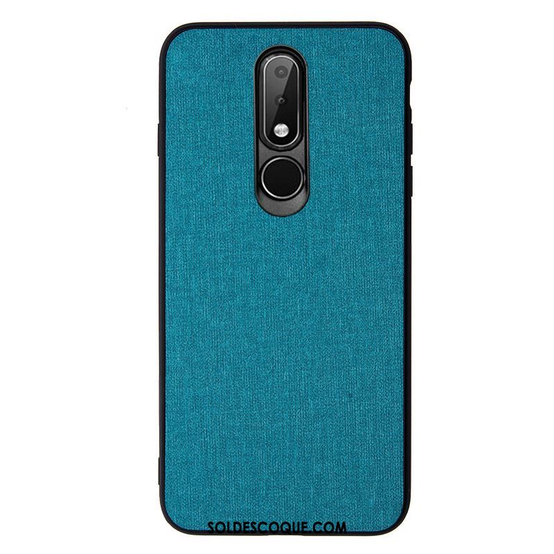 Coque Nokia 7.1 Vert Téléphone Portable Protection Tissu Étui En Vente