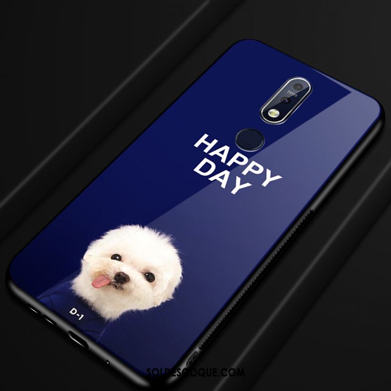 Coque Nokia 7.1 Étui Incassable Dessin Animé Bleu Protection Pas Cher