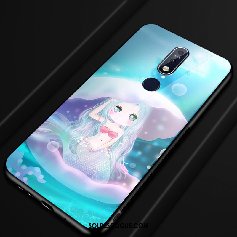 Coque Nokia 7.1 Étui Incassable Dessin Animé Bleu Protection Pas Cher