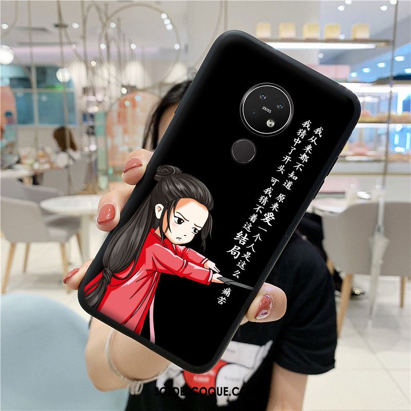 Coque Nokia 7.2 Dessin Animé Violet Amoureux Silicone Étui Soldes