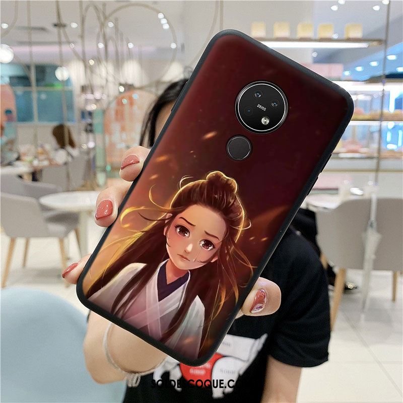 Coque Nokia 7.2 Dessin Animé Violet Amoureux Silicone Étui Soldes