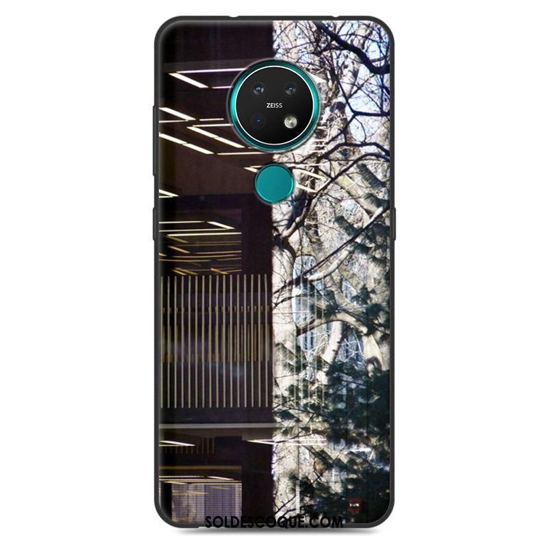 Coque Nokia 7.2 Multicolore Créatif Délavé En Daim Téléphone Portable Vintage Pas Cher