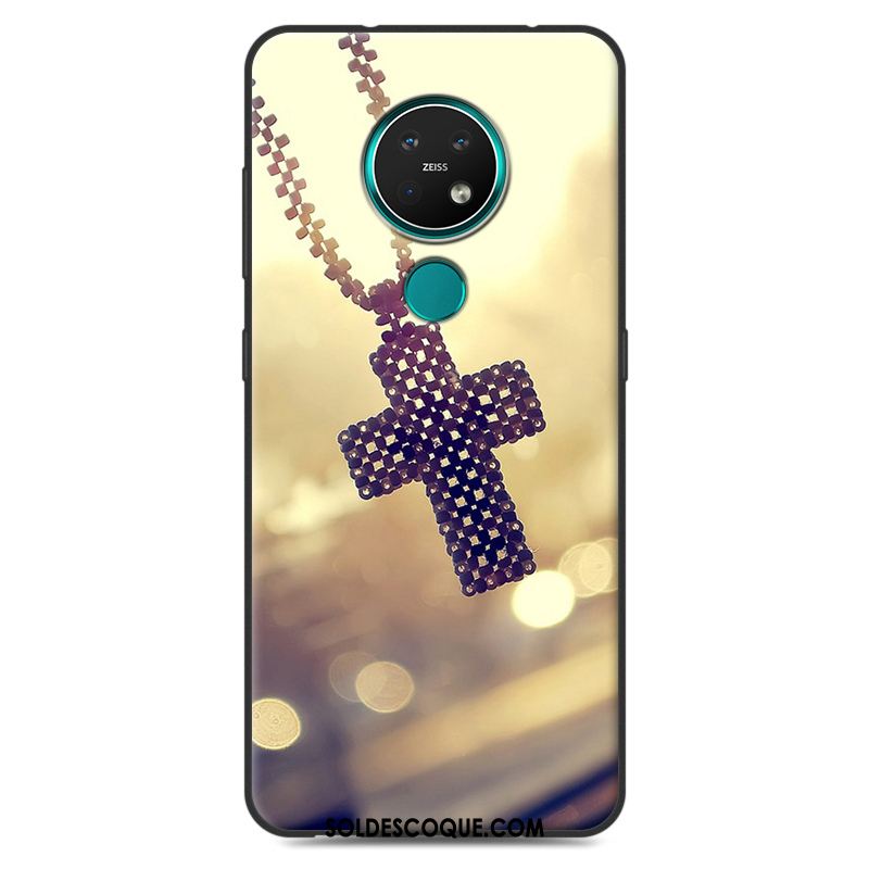 Coque Nokia 7.2 Multicolore Créatif Délavé En Daim Téléphone Portable Vintage Pas Cher