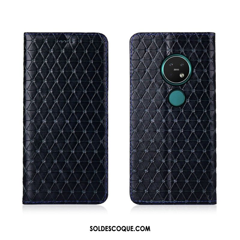 Coque Nokia 7.2 Protection Fluide Doux Tout Compris Cuir Véritable Haute Housse En Ligne