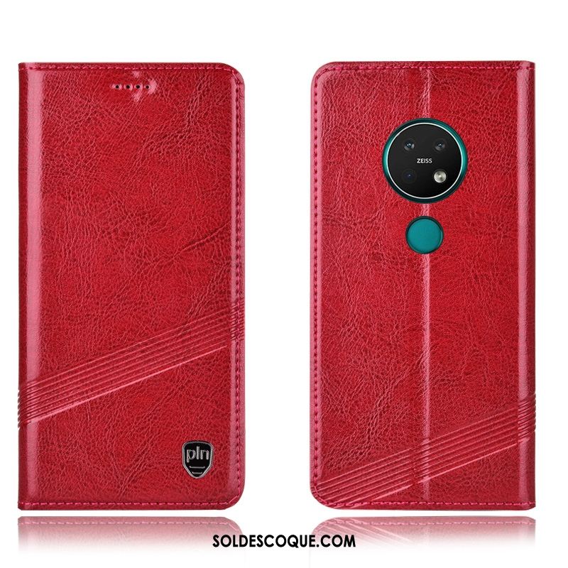 Coque Nokia 7.2 Tout Compris Marron Modèle Fleurie Téléphone Portable Étui En Cuir Housse Soldes