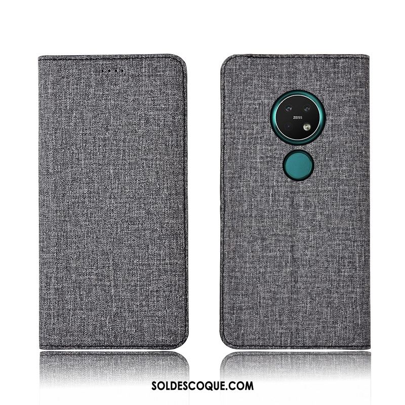 Coque Nokia 7.2 Téléphone Portable Lin Étui Protection Tout Compris Soldes