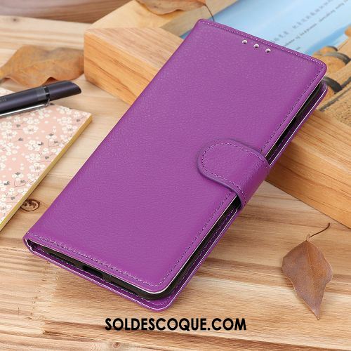 Coque Nokia 7.2 Violet Incassable Cuir Portefeuille Téléphone Portable En Vente