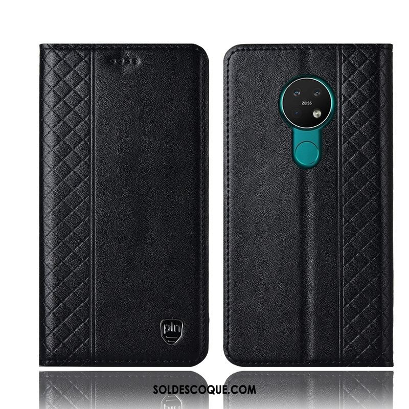 Coque Nokia 7.2 Étui En Cuir Tout Compris Téléphone Portable Noir Incassable Soldes