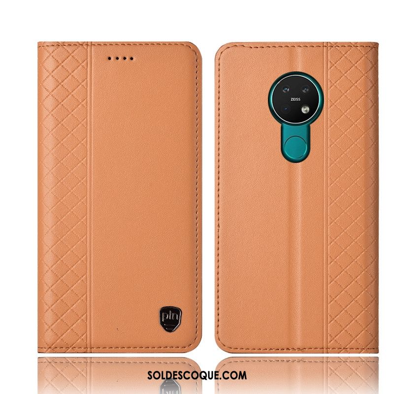 Coque Nokia 7.2 Étui En Cuir Tout Compris Téléphone Portable Noir Incassable Soldes