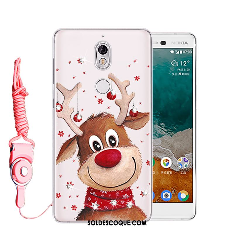 Coque Nokia 7 Délavé En Daim Étui Téléphone Portable Fluide Doux Strass France