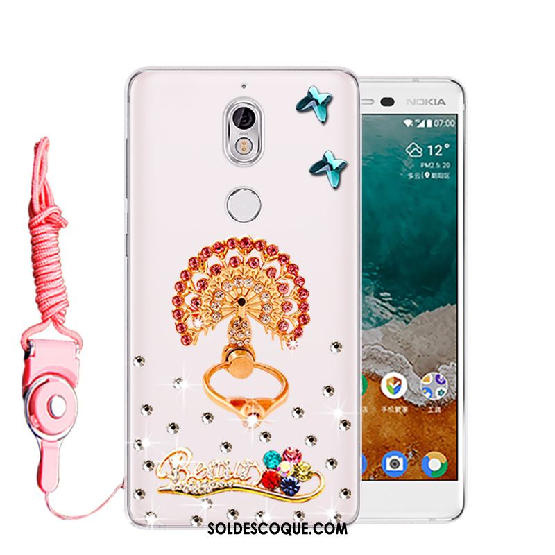 Coque Nokia 7 Délavé En Daim Étui Téléphone Portable Fluide Doux Strass France