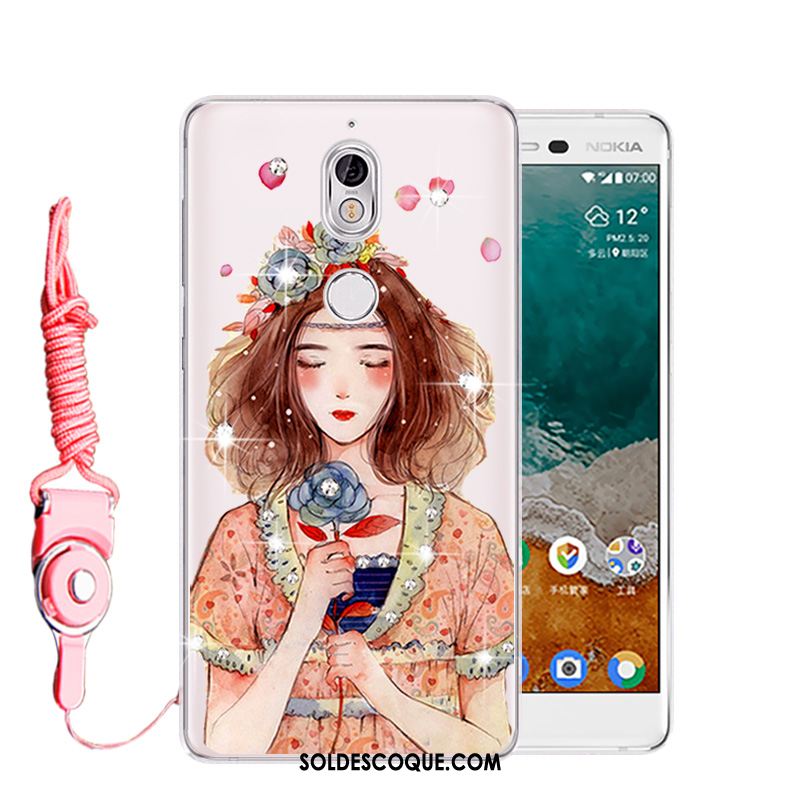 Coque Nokia 7 Délavé En Daim Étui Téléphone Portable Fluide Doux Strass France