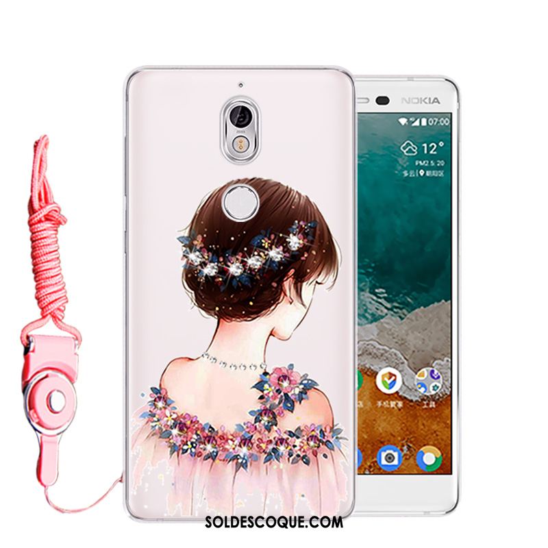 Coque Nokia 7 Délavé En Daim Étui Téléphone Portable Fluide Doux Strass France