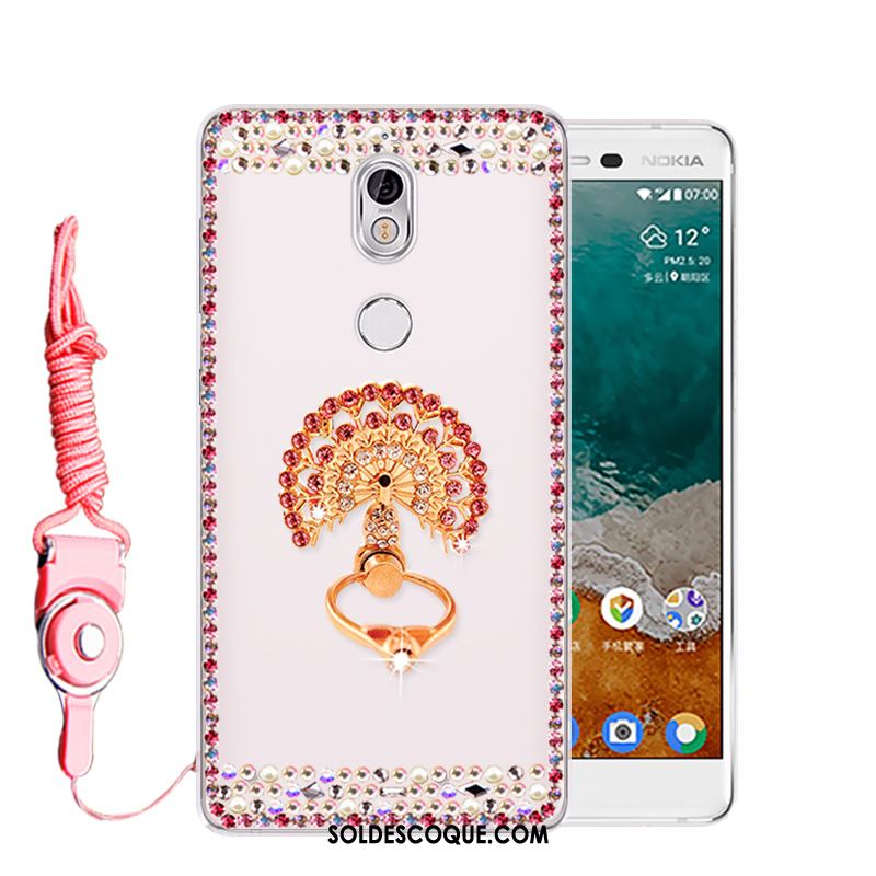 Coque Nokia 7 Délavé En Daim Étui Téléphone Portable Fluide Doux Strass France