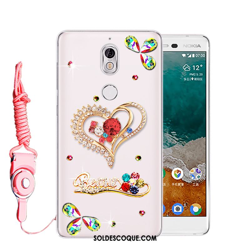 Coque Nokia 7 Délavé En Daim Étui Téléphone Portable Fluide Doux Strass France