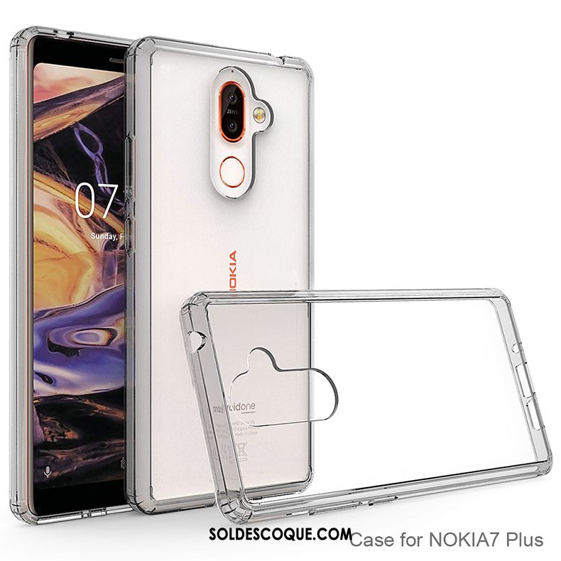 Coque Nokia 7 Plus Ballon Personnalité Étui Amoureux Transparent Pas Cher