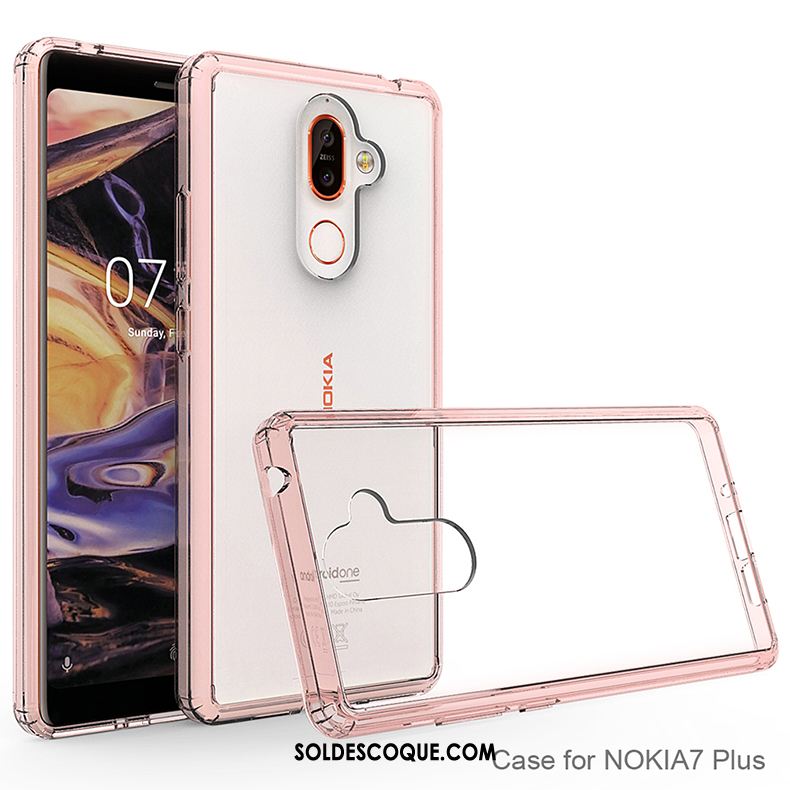 Coque Nokia 7 Plus Ballon Personnalité Étui Amoureux Transparent Pas Cher