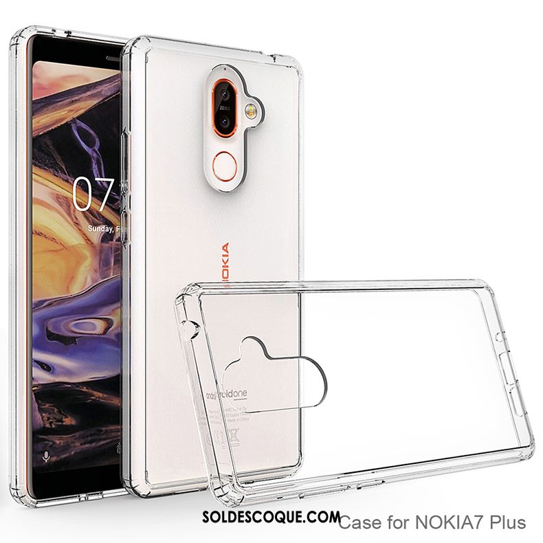 Coque Nokia 7 Plus Ballon Personnalité Étui Amoureux Transparent Pas Cher