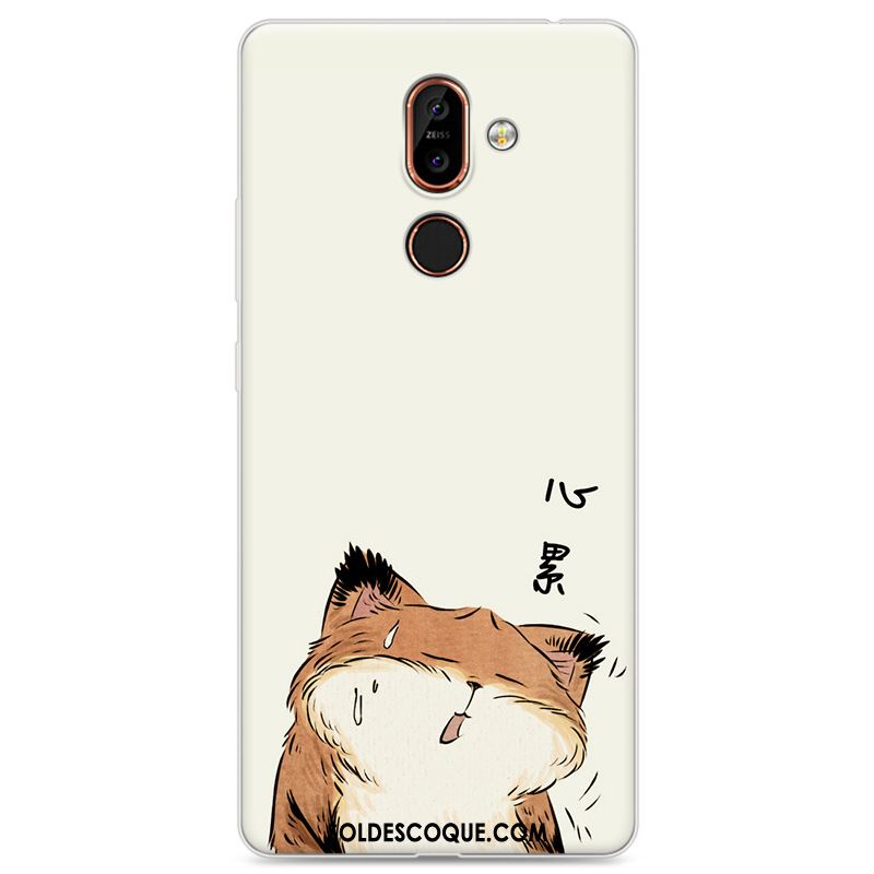 Coque Nokia 7 Plus Blanc Drôle Téléphone Portable Dessin Animé Protection Soldes