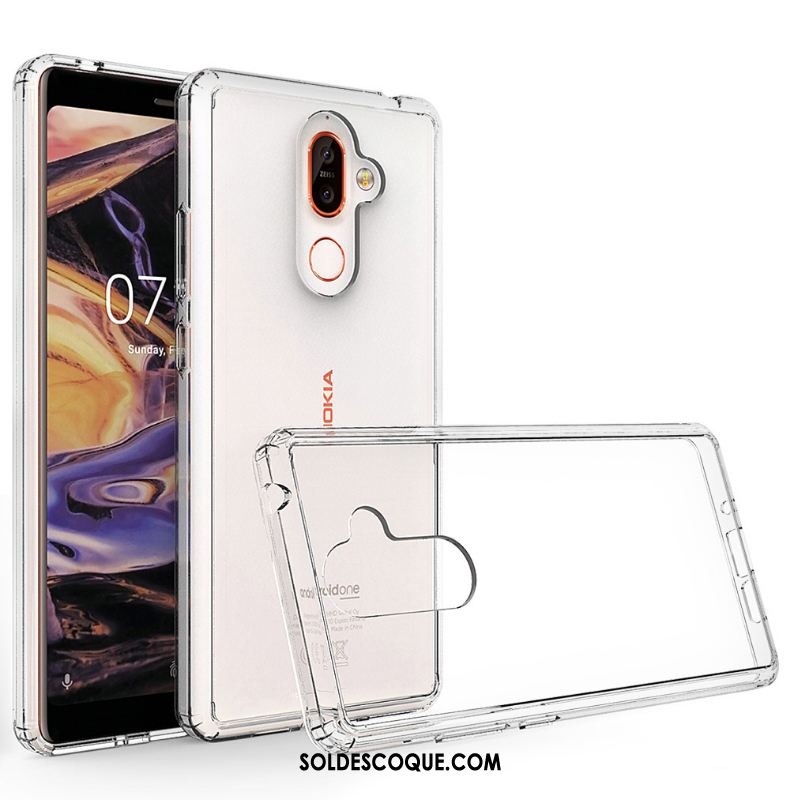 Coque Nokia 7 Plus Border Protection Étui Noir Incassable Pas Cher