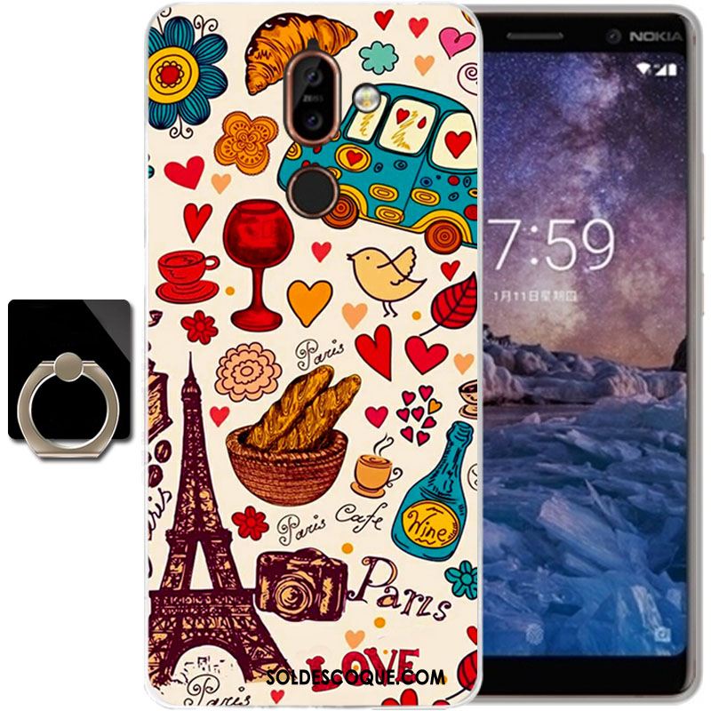 Coque Nokia 7 Plus Dessin Animé Silicone Téléphone Portable Étui Transparent Soldes