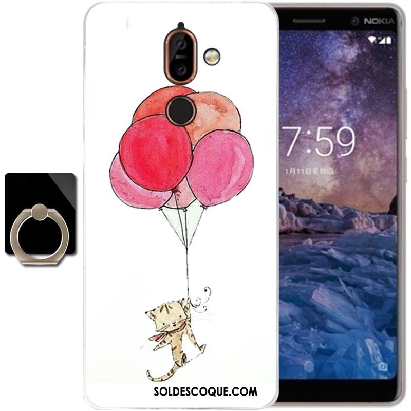 Coque Nokia 7 Plus Dessin Animé Silicone Téléphone Portable Étui Transparent Soldes