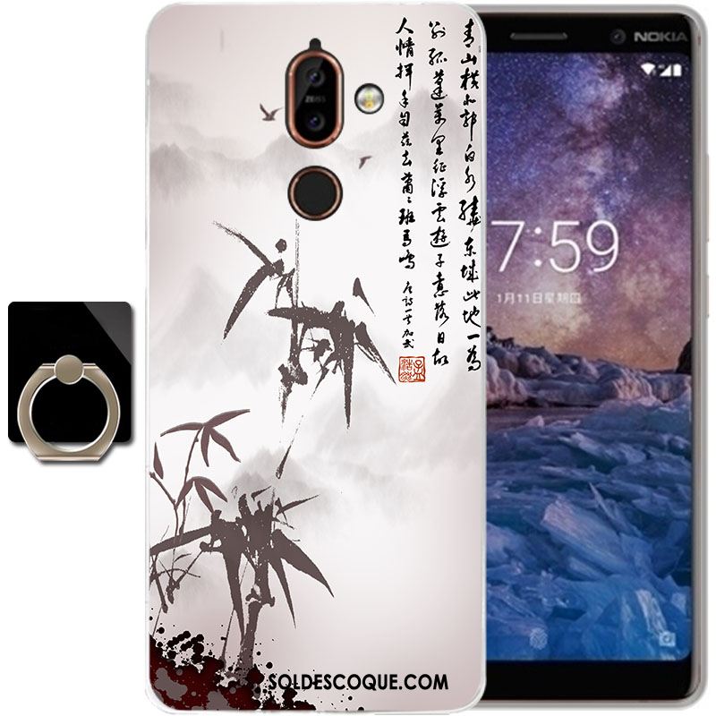 Coque Nokia 7 Plus Dessin Animé Silicone Téléphone Portable Étui Transparent Soldes