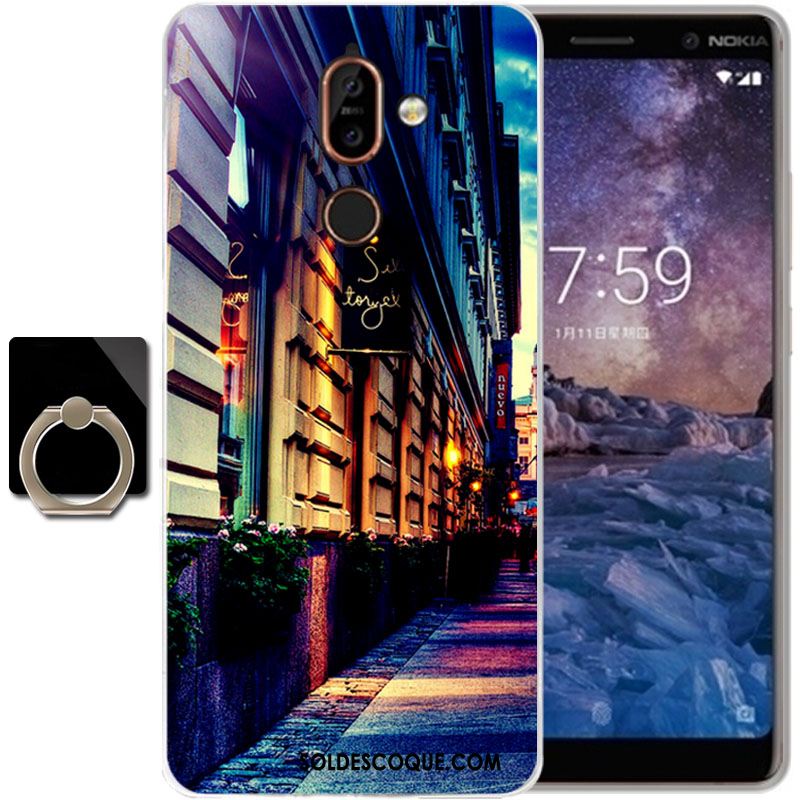 Coque Nokia 7 Plus Dessin Animé Silicone Téléphone Portable Étui Transparent Soldes