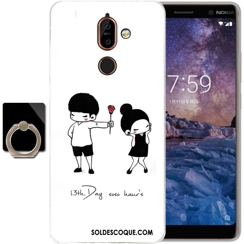 Coque Nokia 7 Plus Dessin Animé Silicone Téléphone Portable Étui Transparent Soldes