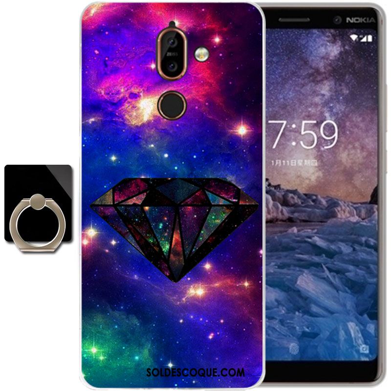 Coque Nokia 7 Plus Dessin Animé Silicone Téléphone Portable Étui Transparent Soldes