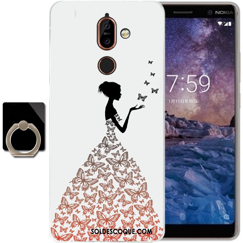 Coque Nokia 7 Plus Dessin Animé Silicone Téléphone Portable Étui Transparent Soldes