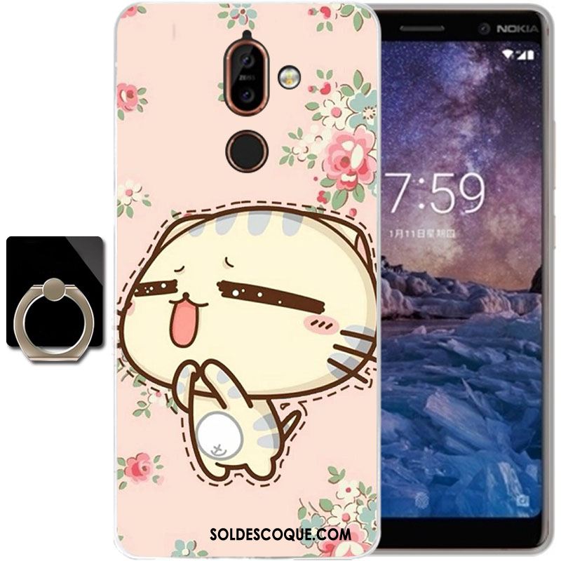 Coque Nokia 7 Plus Dessin Animé Silicone Téléphone Portable Étui Transparent Soldes