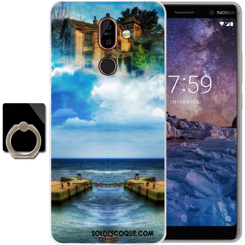 Coque Nokia 7 Plus Dessin Animé Silicone Téléphone Portable Étui Transparent Soldes