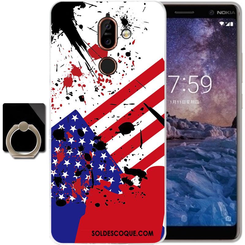 Coque Nokia 7 Plus Dessin Animé Silicone Téléphone Portable Étui Transparent Soldes