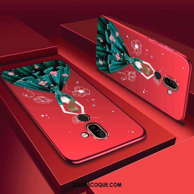 Coque Nokia 7 Plus Difficile Créatif Personnalité Téléphone Portable Rouge Pas Cher