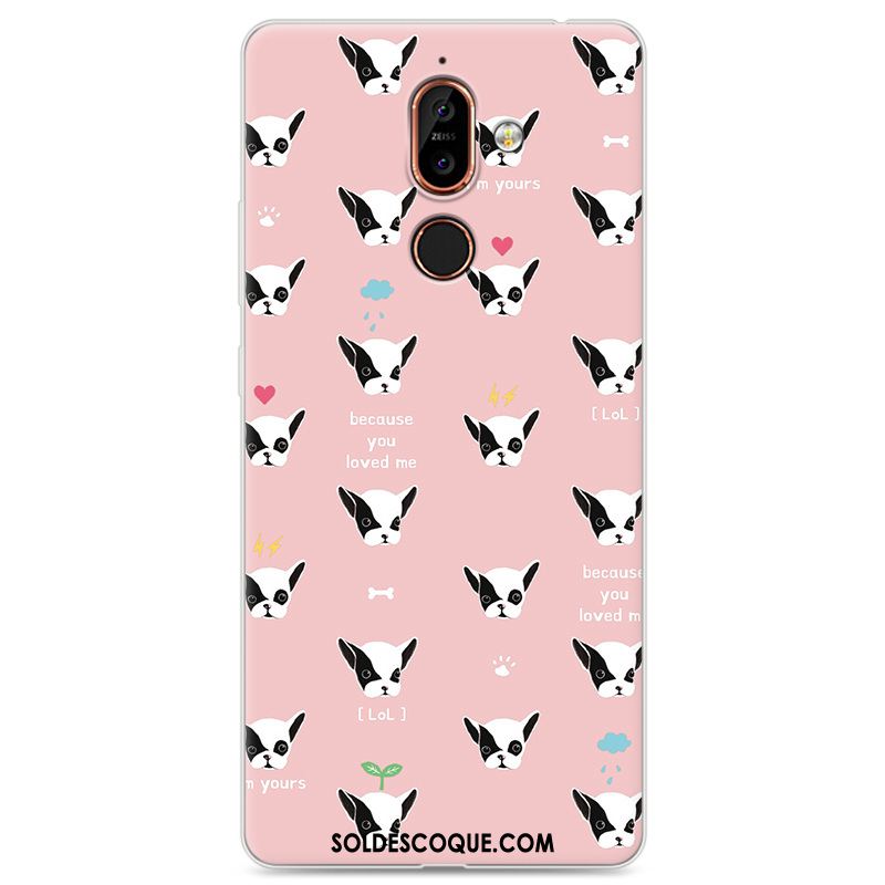 Coque Nokia 7 Plus Fluide Doux Peinture Noir Silicone Protection En Ligne