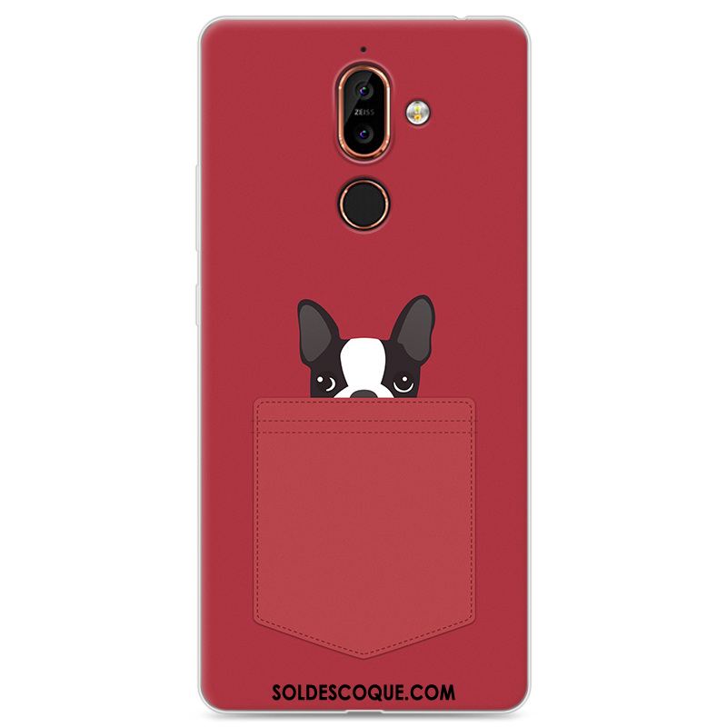 Coque Nokia 7 Plus Fluide Doux Peinture Noir Silicone Protection En Ligne