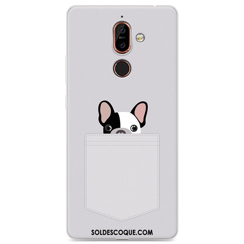 Coque Nokia 7 Plus Fluide Doux Peinture Noir Silicone Protection En Ligne