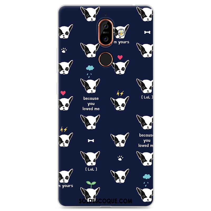 Coque Nokia 7 Plus Fluide Doux Peinture Noir Silicone Protection En Ligne