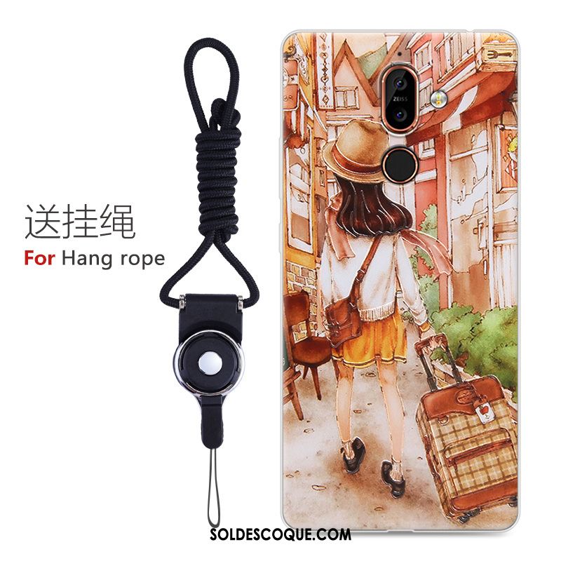 Coque Nokia 7 Plus Gaufrage Personnalité Étui Silicone Dessin Animé Soldes