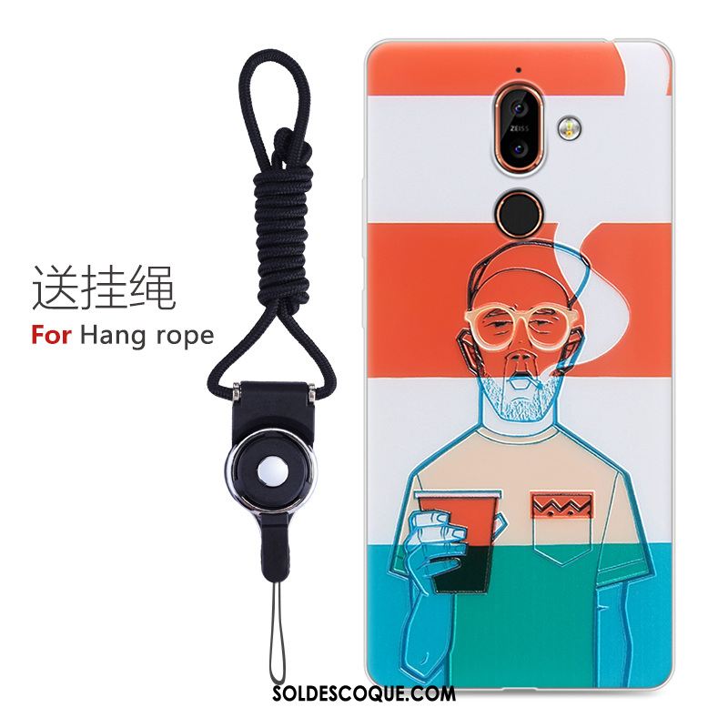 Coque Nokia 7 Plus Gaufrage Personnalité Étui Silicone Dessin Animé Soldes