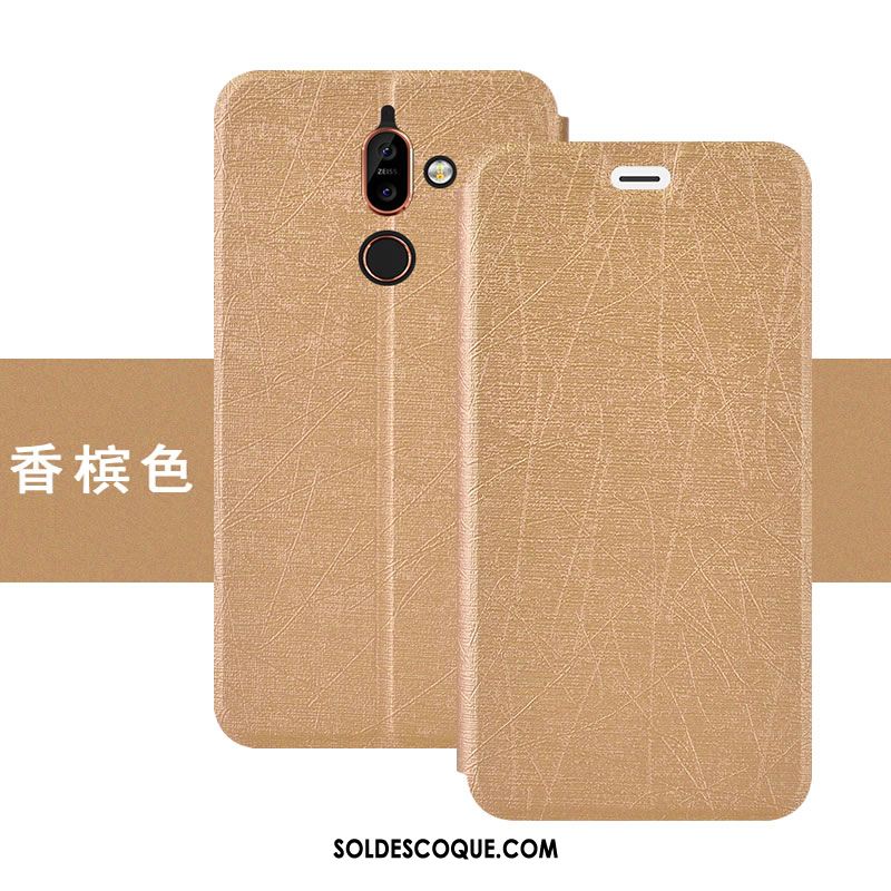 Coque Nokia 7 Plus Incassable Protection Étui Étui En Cuir Or Pas Cher