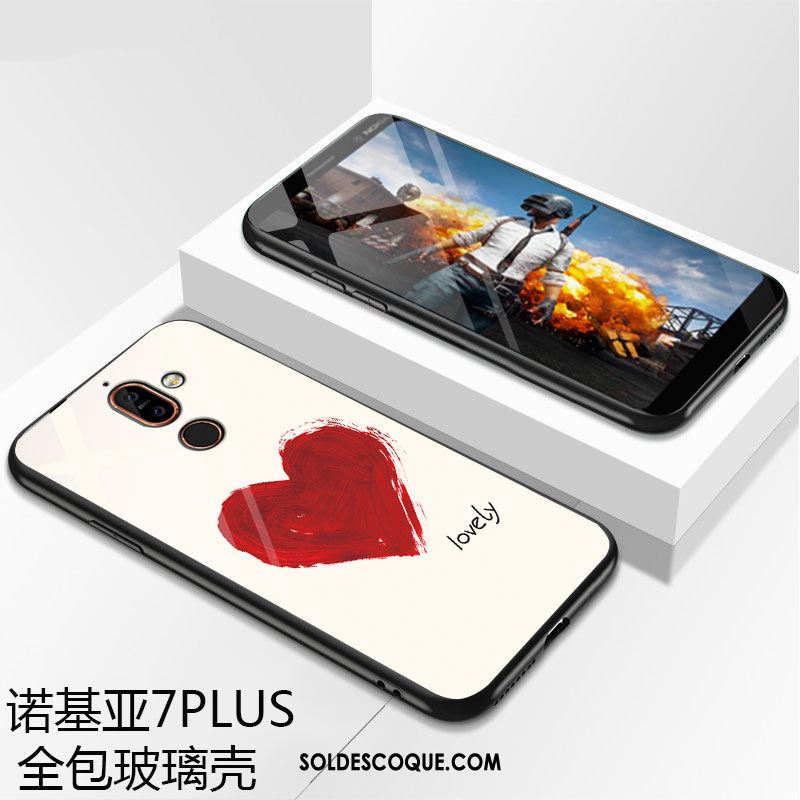 Coque Nokia 7 Plus Incassable Téléphone Portable Art Tout Compris Verre Pas Cher