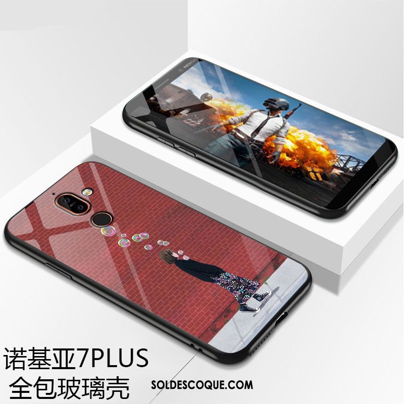 Coque Nokia 7 Plus Incassable Téléphone Portable Art Tout Compris Verre Pas Cher