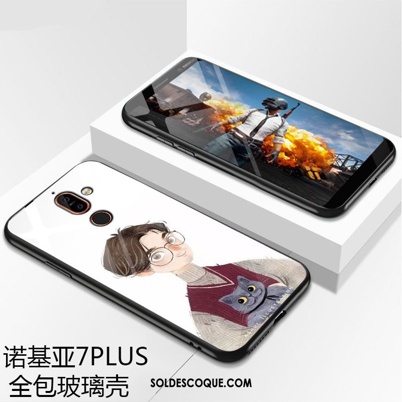 Coque Nokia 7 Plus Incassable Téléphone Portable Art Tout Compris Verre Pas Cher