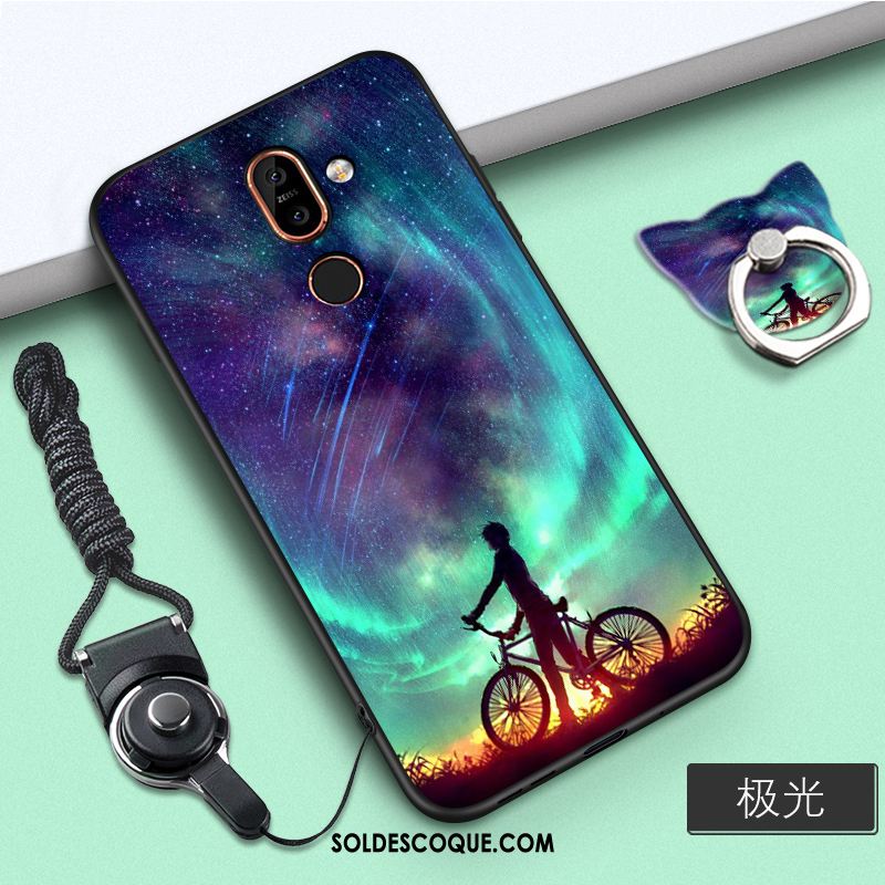 Coque Nokia 7 Plus Incassable Vert Personnalité Pu Protection En Ligne